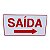 Placa de Sinalização saida seta para direita 10x30 cm - Imagem 1