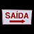 Placa de Sinalização saida seta para direita 10x30 cm - Imagem 2
