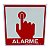 Placa de Sinalização fotoluminescente ALARME 15X15 - Imagem 1