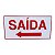 Placa de Sinalização saida seta para esquerda 15x30 cm - Imagem 1