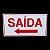 Placa de Sinalização saida seta para esquerda 15x30 cm - Imagem 2