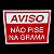 Placa de Sinalização AVISO NAO PISE NA GRAMA 15x30 cm - Imagem 2