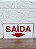 Placa de Sinalização saida seta para baixo 15x30 cm branca - Imagem 3