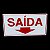 Placa de Sinalização saida seta para baixo 15x30 cm branca - Imagem 2