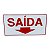Placa de Sinalização saida seta para baixo 15x30 cm branca - Imagem 1