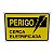 kit 2 Placas de Sinalização perigo cerca eletrificada 10x15 - Imagem 1
