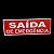 Placa de Sinalização saida de emergencia 10x30 cm vermelha - Imagem 4