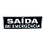 Placa de Sinalização SAIDA DE EMERGENCIA 15x30 FUNDO PRETO - Imagem 1