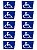 KIT COMBO 10 Placa Sinalização CADEIRANTE 15x20 DEFICIENTE - Imagem 1