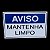 KIT COMBO 10 Placa de Sinalização aviso mantenha limpo 15x25 - Imagem 3