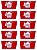 KIT COMBO 10 Placa de Sinalização extintor ABC pó 20X20 toda - Imagem 1