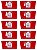 KIT COMBO 10 Placa de Sinalização EXTINTOR PO BC 20X20 cm - Imagem 1