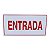 KIT COMBO 10 Placa de Sinalização entrada 15x30 cm branca - Imagem 2