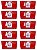 KIT COMBO 10 Placa de Sinalização EXTINTOR BC C02 20X20 CM - Imagem 1