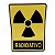 kit 10 Placa adesiva Sinalização lixo radioativo adesivo - Imagem 2