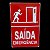 KIT COMBO 10 Placa Sinalização SAIDA DE EMERGENCIA - Imagem 3