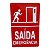 KIT COMBO 10 Placa Sinalização SAIDA DE EMERGENCIA - Imagem 2