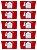 KIT COMBO 10 Placa de Sinalização EXTINTOR 20X20 CM VERMELHA - Imagem 1