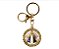 4 CHAVEIROS MOSQUETÃO DOURADO CÍRCULO APARECIDA STRASS santa - Imagem 2