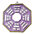 Quadro Feng Shui Baguá Espelhado TALISMÃ roxo 14 CM - Imagem 2