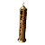 INCENSÁRIO TORRE LATÃO GRANDE Dourado 27CM VARETA DECORADO - Imagem 1