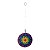 Quadro Mandala Pintada À Mão SOL 14 Cm Decoração DE VIDRO - Imagem 1