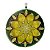 QUADRO Mandala Pintada à Mão FLOR Verde Esperança 14 CM - Imagem 1
