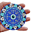 Mandala Porcelana Olho Grego turco proteção amuleto 25 CM - Imagem 2