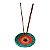 Incensário de cerâmica Peruano VERDE 14 cm para 3 incenso - Imagem 1