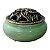 TURÍBULO INCENSARIO METAL E Porcelana 10 CM DEFUMADOR VERDE - Imagem 1