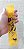 INCENSÁRIO DE VIDRO CANALETA DEUS Shiva hindu 23 CM amarelo - Imagem 2