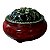 INCENSARIO TURÍBULO METAL Porcelana 10 CM DEFUMADOR VERMELHO - Imagem 1