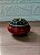 INCENSARIO TURÍBULO METAL Porcelana 10 CM DEFUMADOR VERMELHO - Imagem 4