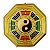 Quadro Baguá Feng Shui Dourado 13 Cm Yin Yang TALISMÃ - Imagem 1