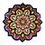 Quadro MANDALA Enfeite de Parede Porcelana COLORIDA FLORAL - Imagem 1
