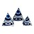 TRIO Pirâmide cristal Olho Grego turco 7cm amuleto proteção - Imagem 1