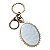 CHAVEIRO RELIGIOSO PEROLADO STRASS OVAL APARECIDA - Imagem 2