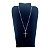 COLAR religioso AÇO INOX 50CM PRATEADO pingente cruz 3,5 cm - Imagem 4
