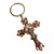CHAVEIRO CRUZ SÃO BENTO DOURADO VERMELHO RELIGIOSO CRUCIFIXO - Imagem 1