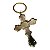 CHAVEIRO CRUZ SÃO BENTO DOURADO BRANCO RELIGIOSO CRUCIFIXO - Imagem 4