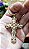 CHAVEIRO CRUZ SÃO BENTO DOURADO BRANCO RELIGIOSO CRUCIFIXO - Imagem 2