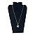 COLAR corrente AÇO INOX 70 CM tijolinho Yin Yang 2 CM PRATA - Imagem 2