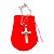 COLAR corrente AÇO INOX 60 CM tijolinho pingente CRUZ JESUS - Imagem 2