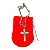 COLAR corrente AÇO INOX 60 CM tijolinho pingente CRUZ JESUS - Imagem 3