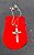 COLAR corrente AÇO INOX 60 CM tijolinho pingente CRUZ JESUS - Imagem 6