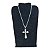 COLAR TRANÇADO CORDÃO BAIANO AÇO INOX PINGENTE CRUZ RELEVO - Imagem 3