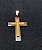 PINGENTE AÇO INOX PRATA CRUZ RELEVO DOURADO ORAÇÃO RELIGIOSO - Imagem 7