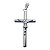 Pingente Aço Inox cirurgico crucifixo Cruz jesus prata 5 cm - Imagem 2
