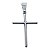 Pingente religioso Aço cirurgico Inox Cruz lisa 4 cm prata - Imagem 2