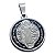 Pingente Aço Inox MEDALHA SÃO BENTO 2CM RELEVO PRATA E PRETO - Imagem 3
